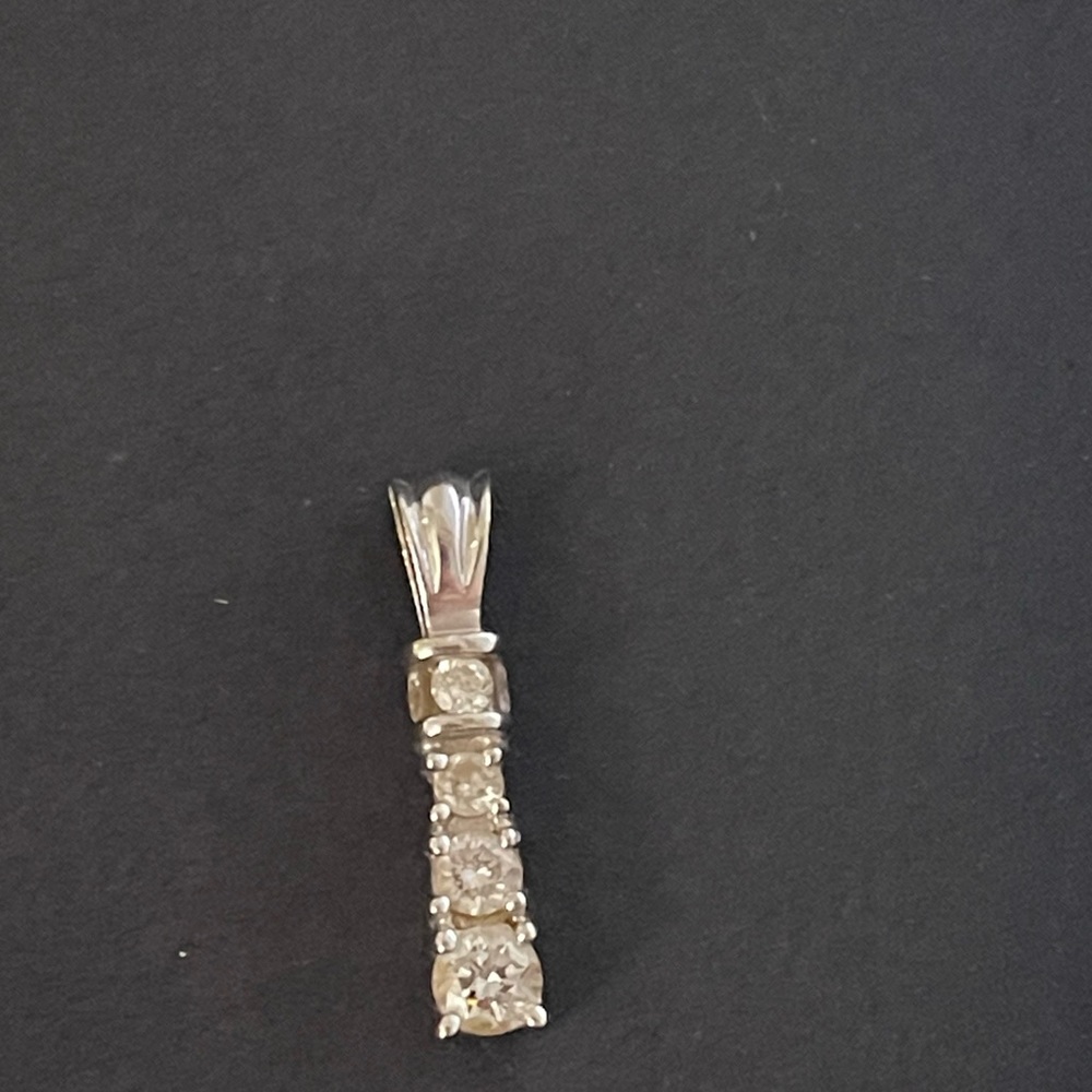 14kt solid gold Diamond charm